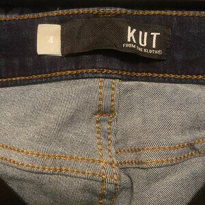 Kut From The Kloth Donna FabAb Ankle Skinny Jeans– Dark Denim, Size 4, High-Rise